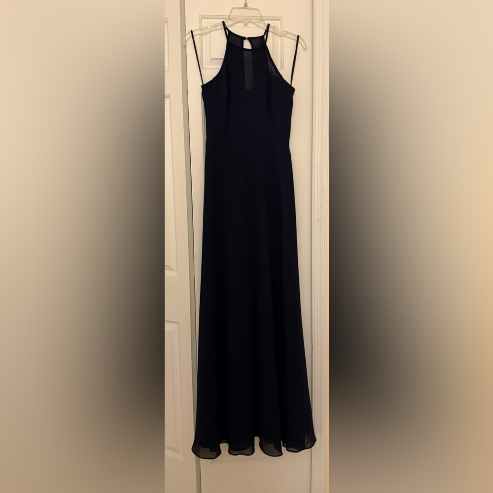 Navy Blue Halter Maxi Dress